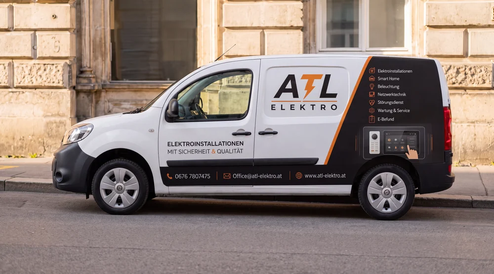 Servicefahrzeug von ATL-Elektro im Einsatz in Wien